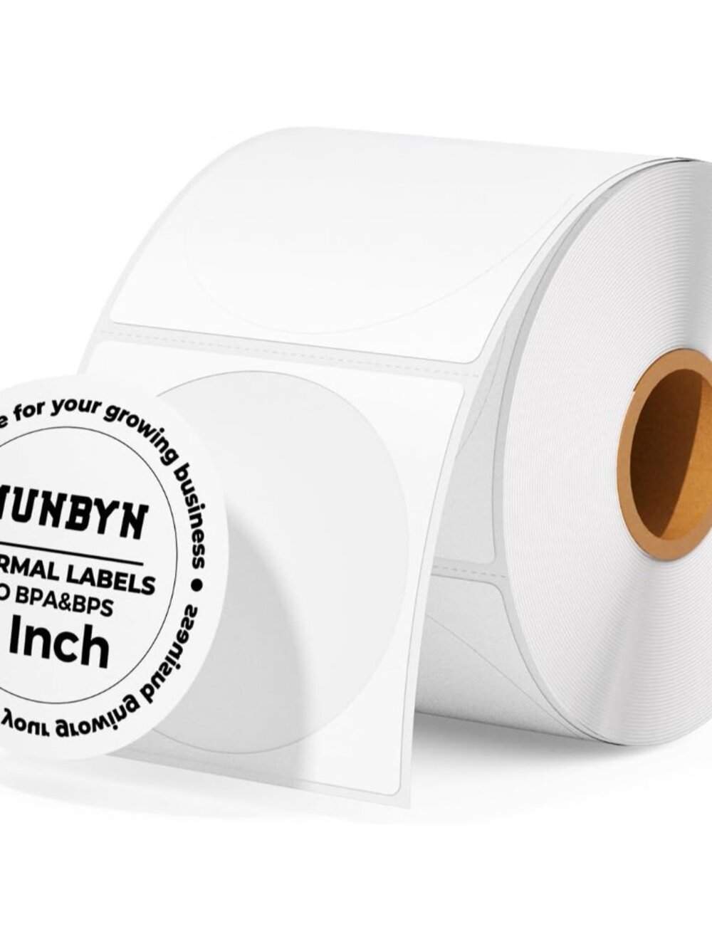 3 Inch White Circle Thermal Labels for Business, 500 Sheets/1 Roll